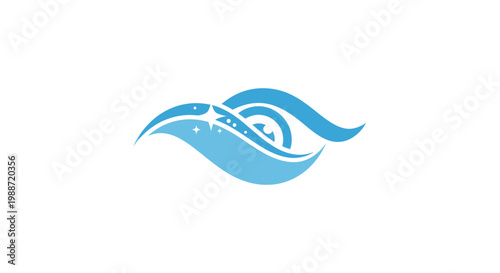 Abstract Eye Logo Depicting Clarity, Insight, And Vision In a Clean, Minimalist Style