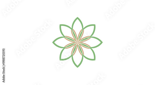 Abstract Floral Design with Overlapping Petals for Decorative and Symbolic Purposes