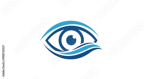 Abstract Eye Logo Depicting Vision, Perception, And Optical Healthcare Visualization