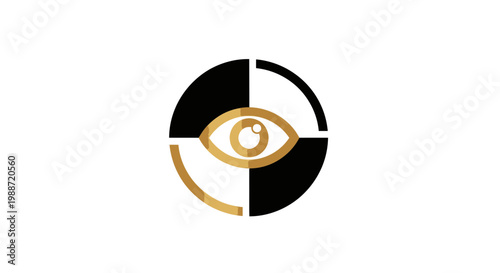 Abstract Eye Logo Depicting Vision, Perception, Vigilance, And Strategic Observation