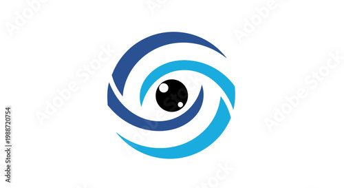 Abstract Eye Logo Representing Vision, Watching, Surveillance and Insightful Observation