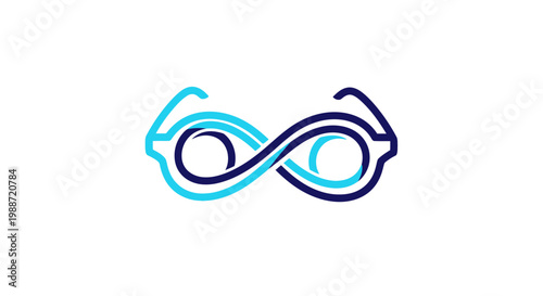 Abstract Eyewear Logo Representing Clarity, Vision and Optometry Concept