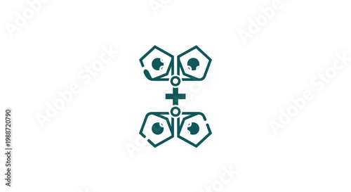 Abstract Eye-Shaped Design Combining Elements for Conceptual Representation of Vision