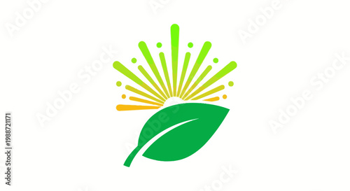 Abstract Environmental Sunrise Symbolizing Growth, Nature, and Renewable Resources