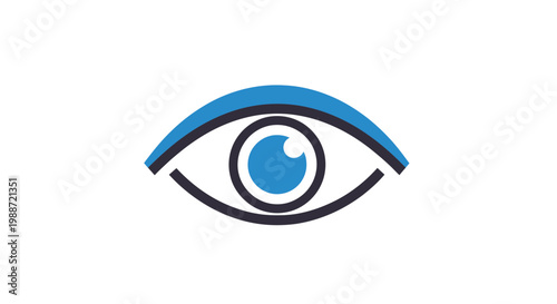 Abstract Eye Icon Design Representing Vision, Insight, and Innovative Perception Concepts