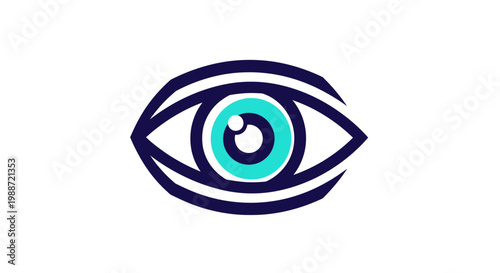 Abstract Eye Icon Design Representing Vision, Insight, and Innovative Perception