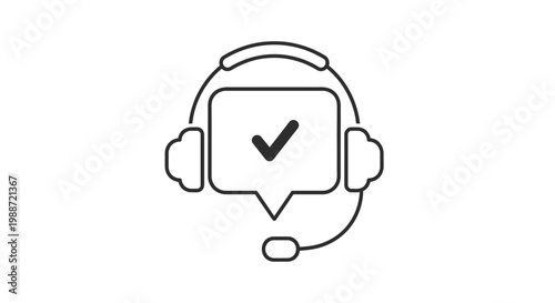 Customer support and service icon.