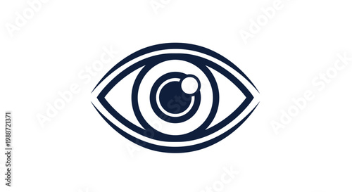 Abstract Eye Icon Design Representing Observation, Understanding, And Vision
