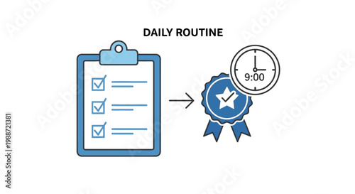 Daily routine and productivity concept.