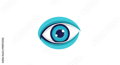 Abstract Eye Icon Design Representing Vision, Insight, And Perception On A White Background
