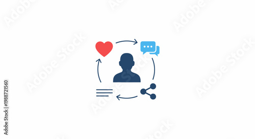 Digital communication and social media concept.