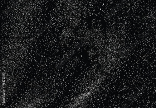 White Water Splashes and Particles on Black Background, Abstract Freeze Motion Rain and Snow Overlay Texture for Creative Photo Editing and Design