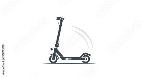 Modern electric scooter in motion.