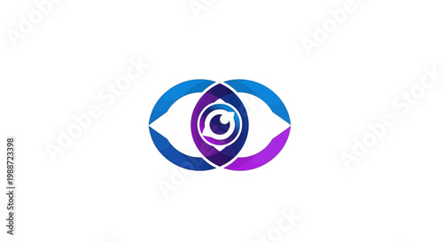 Abstract Geometric Eye Logo Design Representing Vision, Clarity, and Attention