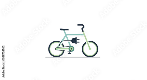 A simple green bicycle illustration.