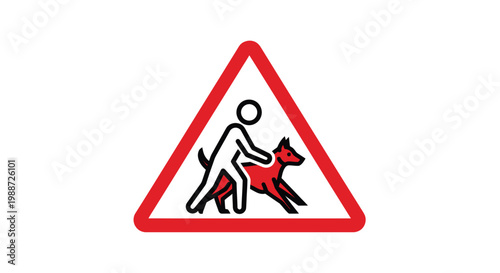 Warning sign for dogs and owners