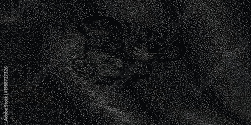 White Water Splashes and Particles on Black Background, Abstract Freeze Motion Rain and Snow Overlay Texture for Creative Photo Editing and Design