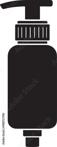 Manual hijama vacuum pump black fill icon representing cupping therapy equipment for alternative medicine and wellness care