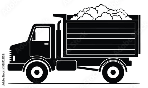Dump truck icon isolated on white background