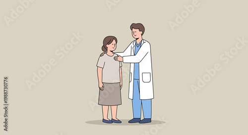 Doctor examining a patient's shoulder, medical check-up, healthcare concept