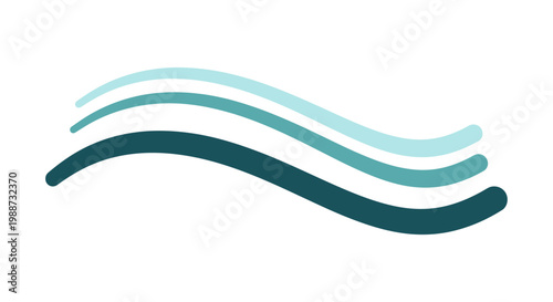 A stylized wavy line graphic design element.