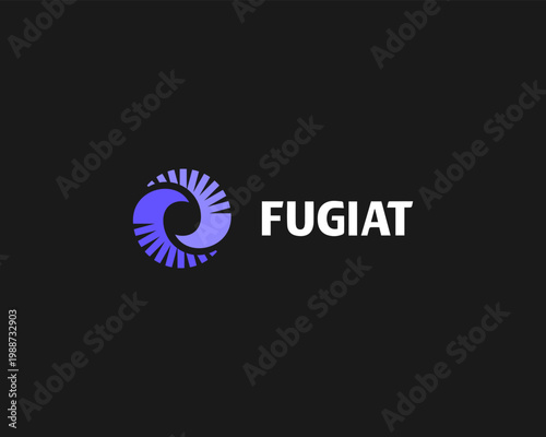 Dynamic vortex or whirlpool logo. Creative stylized letter O. Geometric vector logotype for energy, water, tech and innovative branding