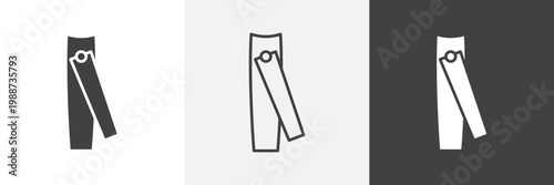 Canvastavla Nail clippers icon element for design projects and web designs