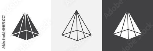 Prism icon element for design projects and web designs