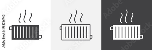 Radiator icon element for design projects and web designs