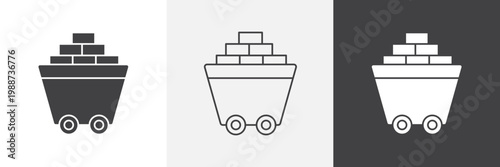 Raw material icon element for design projects and web designs