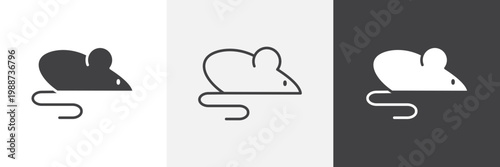 Rat icon element for design projects and web designs