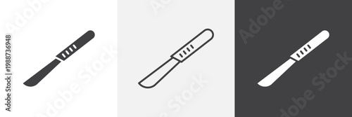 Scalpel icon element for design projects and web designs