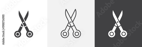 Scissors icon element for design projects and web designs