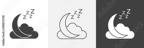Sleep icon element for design projects and web designs