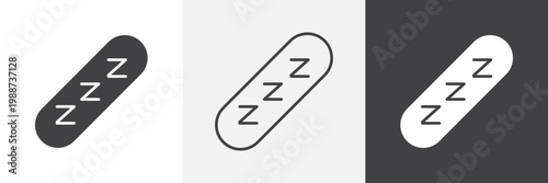 Sleeping pills icon element for design projects and web designs