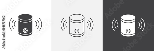 Smart speaker icon element for design projects and web designs