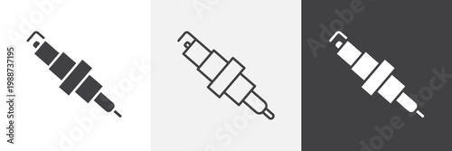 Spark plug icon element for design projects and web designs