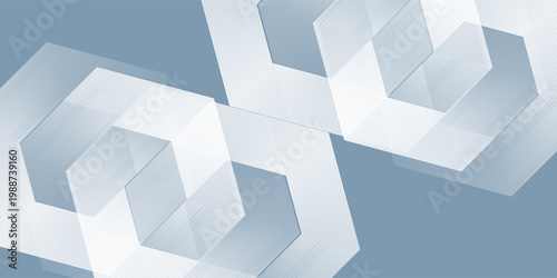 Abstract hexagon lines on gray background eps 10