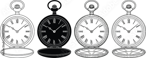 Antique Pocket Watch Collection Vintage Timepieces