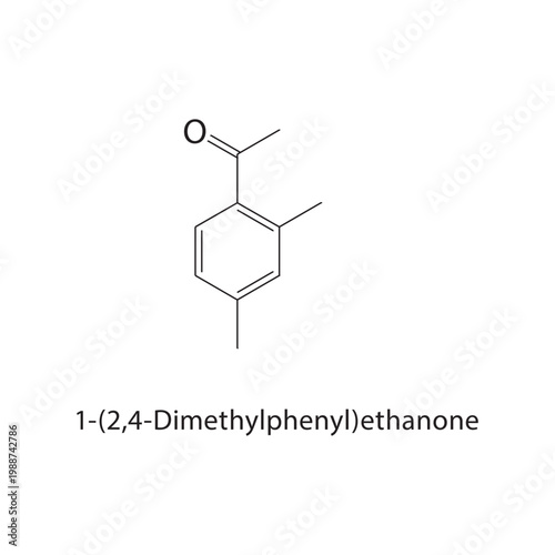 Photos 1-(2,4-Dimethylphenyl) ethanone skeletal structure