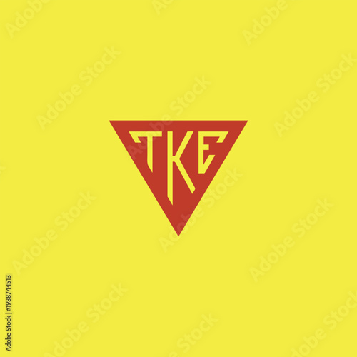 letter tke text logo design vector