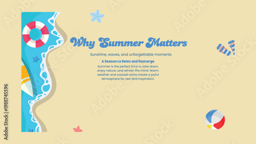 blue red yellow, playful summer, summer infographic, colorful design, vibrant layout, beach theme, holiday infographic, vacation graphics, cute illustration, fun presentation, creative template, moder