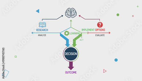 Decision making arrows choice business strategy concept
