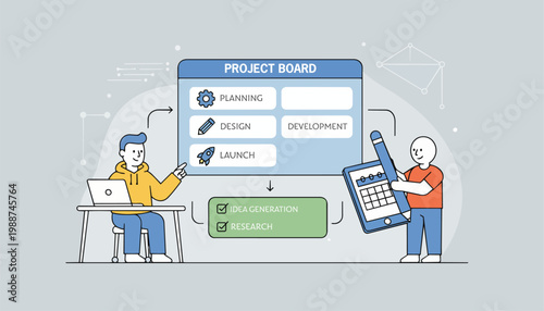 Productivity workflow checklist task management business vector