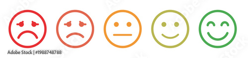 emoji emotion indicator from sad to happy