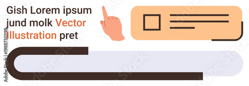 User interface design, e-learning, digital interaction, content creation, web elements, education. Hand pointing at text and graphic elements near a book. Focus on UI design and e-learning concepts