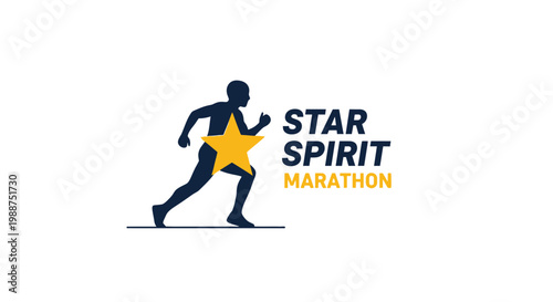 Star Spirit Marathon Logo Depicting Endurance, Competition, And Athletic Achievement