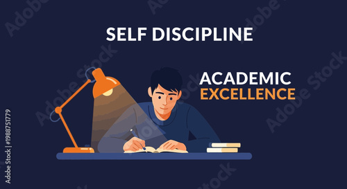 Student Focused on Self-Improvement and Devotion to Higher Education and Academic Success