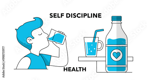 Staying Hydrated: A Visual Guide To Well-being, Health, And Self-Discipline For Life