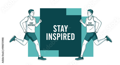 Stay Inspired: An Energetic Running Motivational Image For A Positive Lifestyle